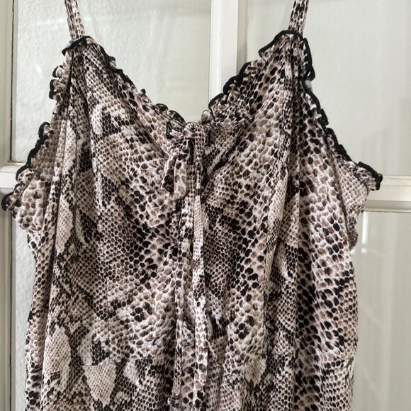 Animal Print Midi Sundress Women's Medium Dress - Picture 2 of 11